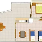 Daire In With Sea View, Terrace, Air Conditioning, Wi-fi Brela
